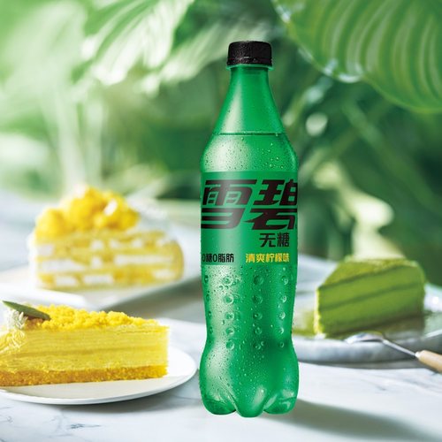 可口可乐 零卡雪碧 柠檬味  500ml/瓶 无糖饮料 碳酸饮料汽水 - 图1