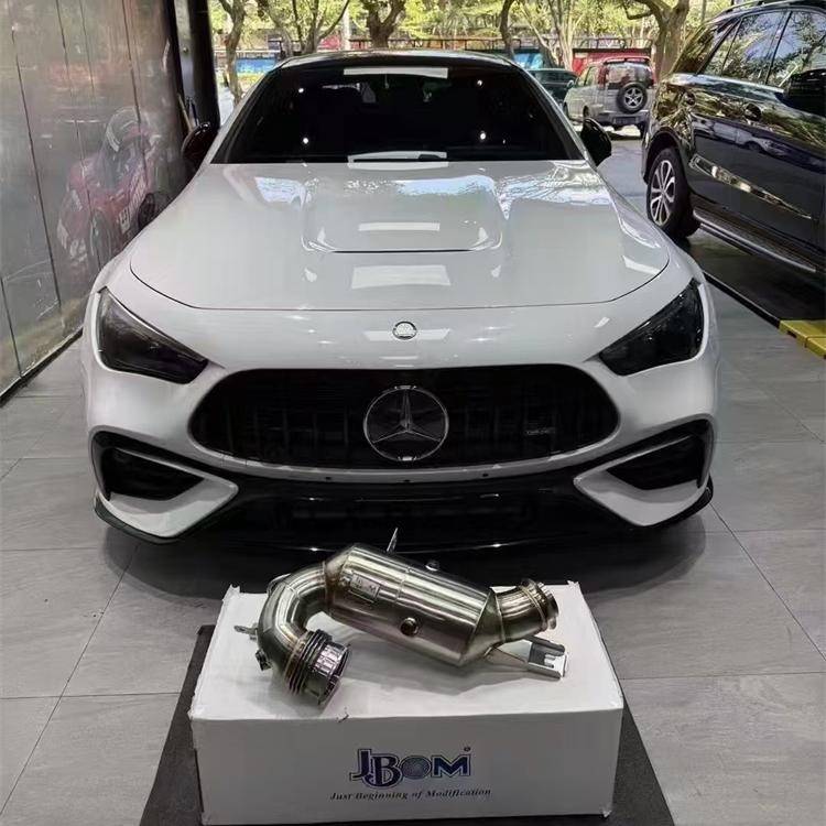 适用24款奔驰CLE53 GLE53 AMG改装JBOM HJS CSK不亮灯头段排气管 - 图0