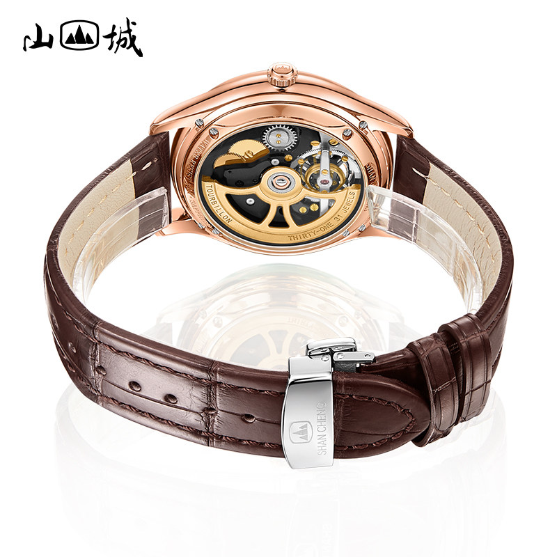 2019新品山城男士复古休闲全机械表 山城手表国产腕表