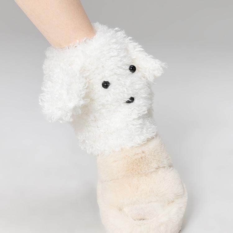 抵达一楼日系保暖lolita棕色堆堆袜套泰迪卷毛绒小狗可爱腿套秋冬,淘宝优惠券,粉丝福利购,淘宝优惠卷