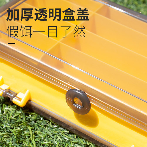 UMI钓鱼配件盒双面路亚收纳盒路亚饵盒鱼钩假饵便携渔具工具盒 - 图2