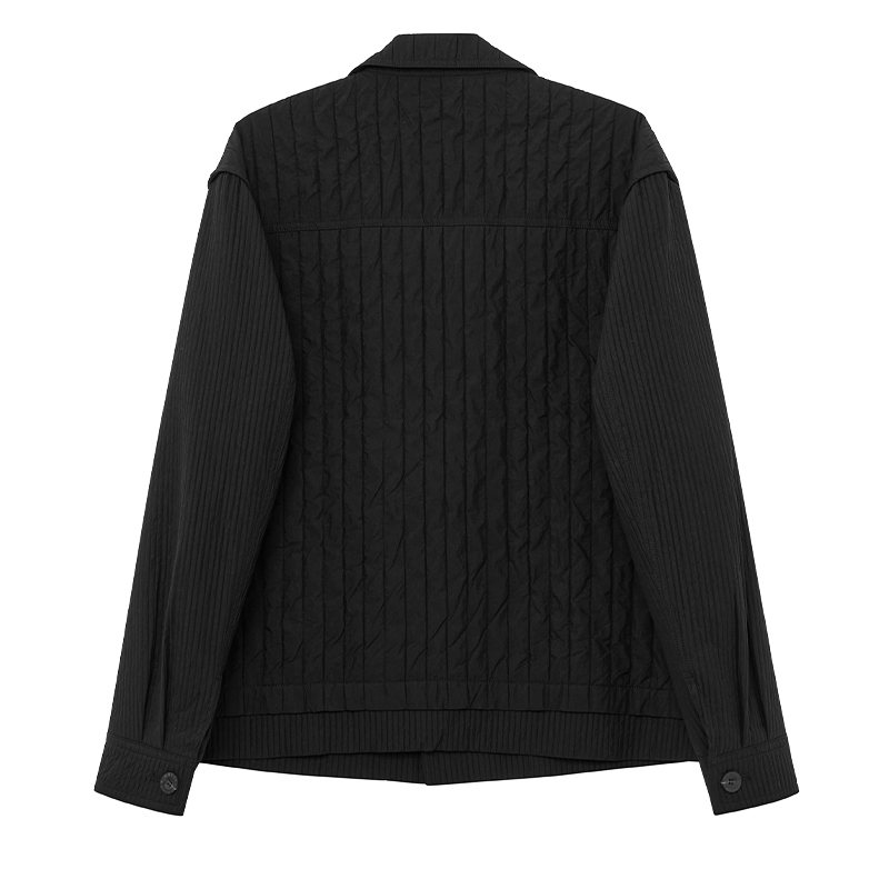 JDV奥莱旗舰店秋季折扣新品男装条纹棉质男士夹克休闲简约外套 - 图3