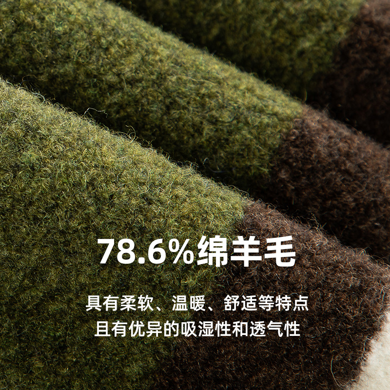 JDV男装秋季新款撞色休闲绵羊毛圆领条纹套头毛衣针织衫上衣百搭 - 图3