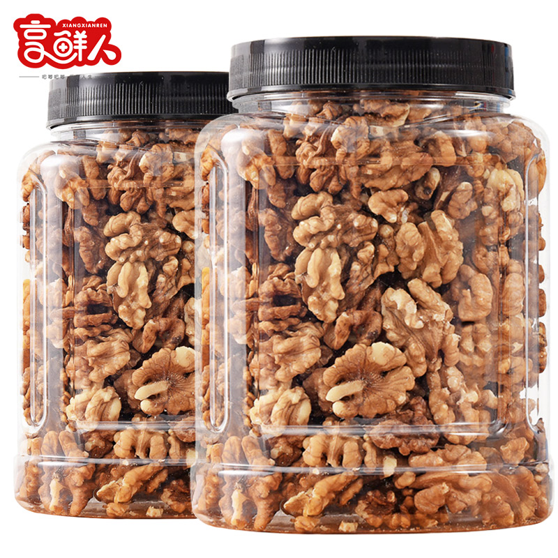 享鲜人旗舰店多味烤核桃仁500g散装新鲜原味新货大核桃肉去皮坚果即食孕妇零食0