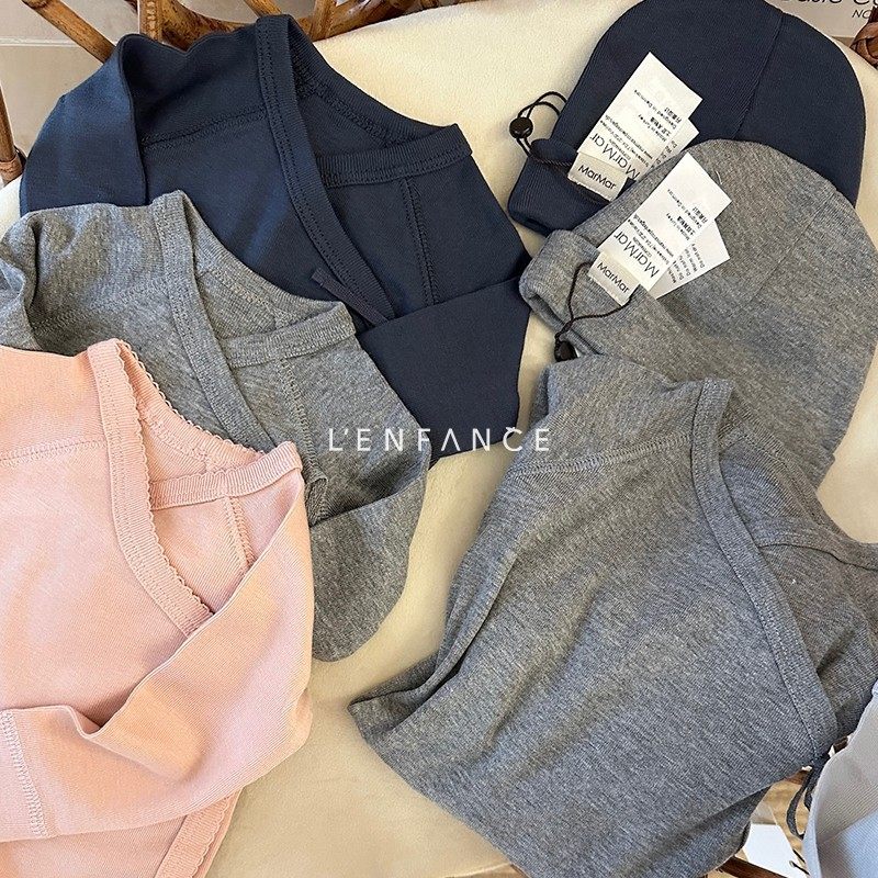 ■LENFANCE 现货 MarMar 25SS 经典新生儿柔软包屁连体长爬胎帽 - 图1