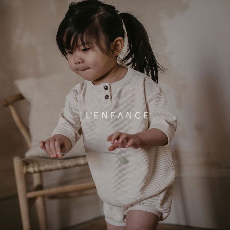 ■LENFANCE 现货 The Simple Folk 宝宝儿童轻薄舒适短袖短裤套装 - 图1