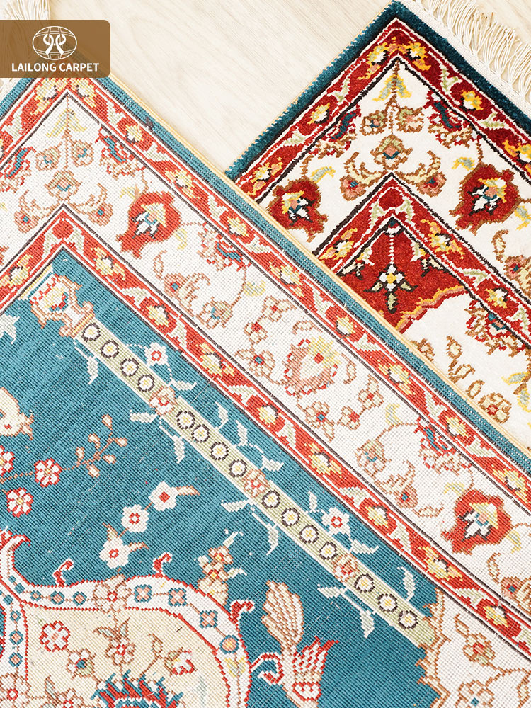 生命之树图案手工打结地毯小尺寸家用新疆地毯出口土耳其波斯地毯-图3