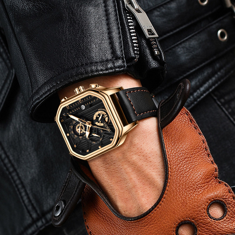 正品男士皮带防水石英运动男款男表 tisselly蒂西尼国产腕表