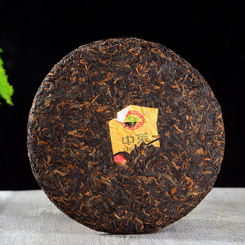 中茶普洱 2021年臻品黄印普洱茶熟茶 357g/饼 中华老字号 - 图1