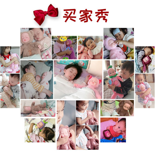 毛绒玩具女孩抱枕女生睡觉熊玩偶公仔仿真婴儿洋小兔子可爱布娃娃 - 图1