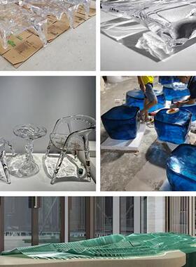 玻璃钢卡通雕塑定制厂家电镀太空人艺术装置大型水滴水花摆件定做