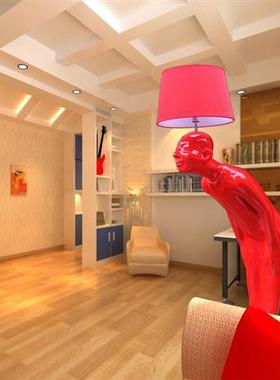 招财玻璃钢鞠躬迎宾人物雕塑商场酒楼餐厅菜馆开业落地灯工艺饰品