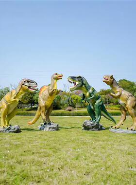 玻璃钢仿真恐龙模型霸王龙雕塑户外景区公园林游乐园主题大型摆件