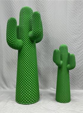 仿真仙人掌雕塑网红植物衣帽架玻璃钢落地大摆件商场店铺客厅装饰