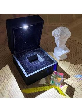 太阳捕手晶体光之立方体棱光镜阳光扑手卧室七彩水晶摆件创意礼物