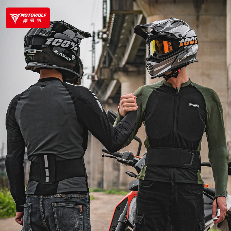 摩托车骑行服防摔透气护甲衣护腰机车骑士装备夏季赛车服护具男女