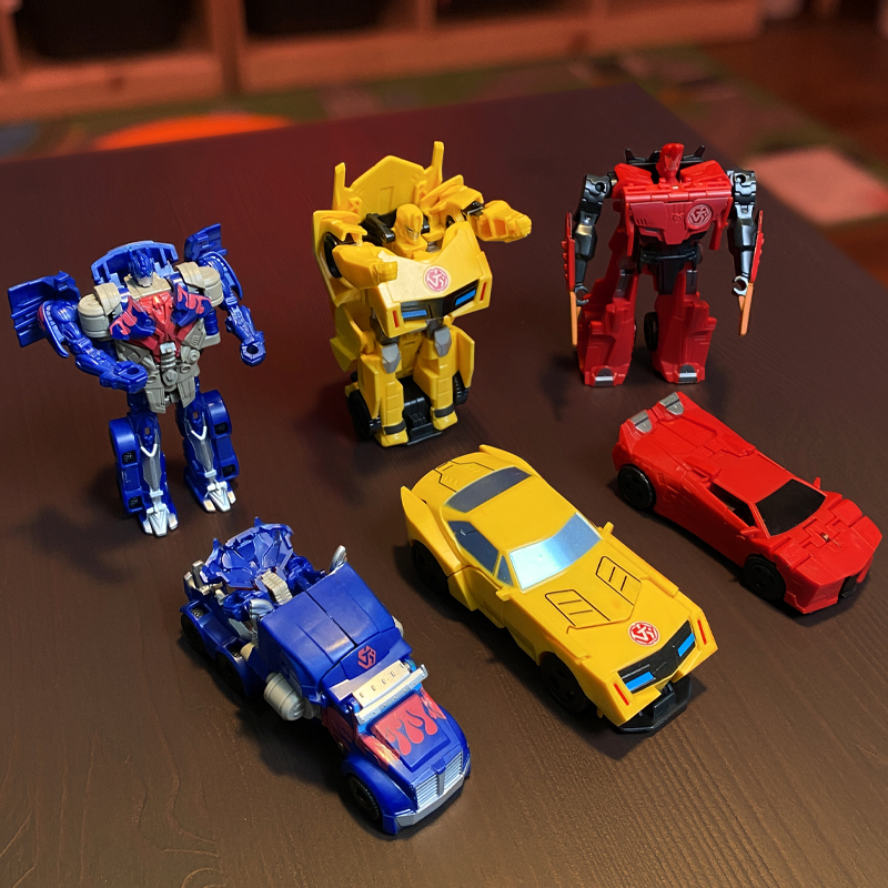 变形玩具模型汽车战神机器人生日礼物儿童男孩一步变身恐龙3联盟