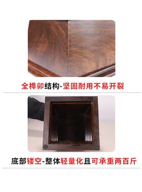 红木底座实木支架加高荷花坐台财神观音菩萨毗秀佛像
