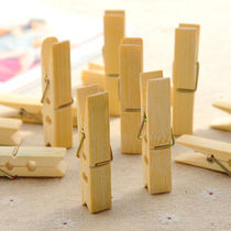 20 CLOTHES MULTIFUNCTION CLOTHING CLIPS BAMBOO CLIPS CLOTHESLINE WINDPROOF CLIPS WOOD CLIPS SUN-NIPPED CREAM SUNDECK CLIPS