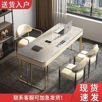 Will-style Light Extravagant High-end Rock Plate Desk Book Chair Home Modern Minimalist Type Nordic Computer Desk Office Writing Desk