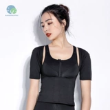 Спортивная одежда для йоги, утягивающий пояс на талию для спортзала, короткий рукав, для бега