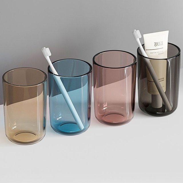 Light luxury mouthwash cup transparent toothbrush storage box