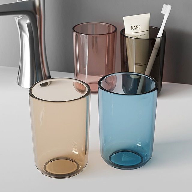 Light luxury mouthwash cup transparent toothbrush storage box