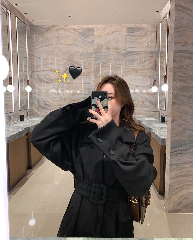 秋冬季休闲品牌中长款小个子风衣 吟娇风衣