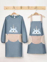 Xinjiang Long Sleeve Apron Womens Home Kitchen Waterproof Oil Protection Special Work Clothes New Hood Clothes Adults Surround