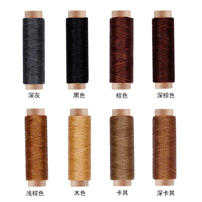 38pcs Leather Sewing Kit with Waxed Thread Leather Needle Se - 图0