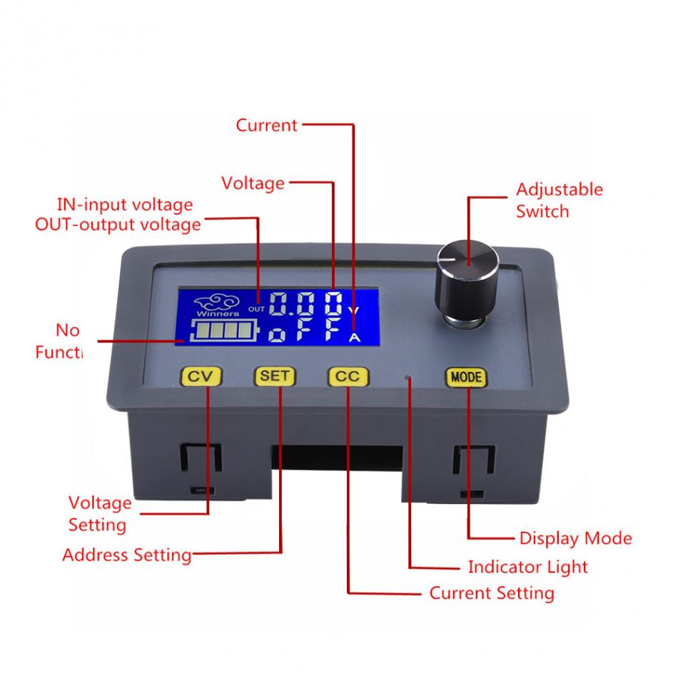 DC-DC 5A LCD Automatic Step-up Step-down Voltage Module Acce-图3