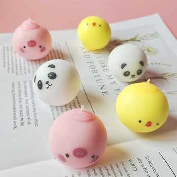 4In Fidget Toy Portable Stuffed Bun Soft TPR Gadget Novelty