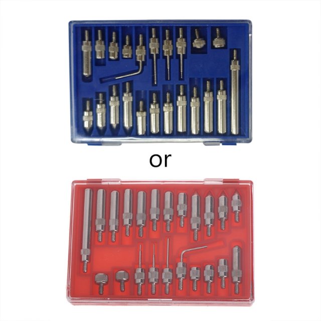 22Pcs Steel Dial Indicator Point Set 4-48 Thread Tip For Dia - 图0