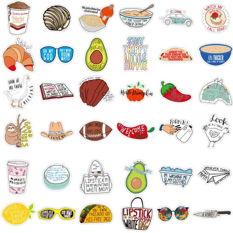 10/30/50PCS New Vine Cartoon Graffiti Stickers Laptop Skate - 图0