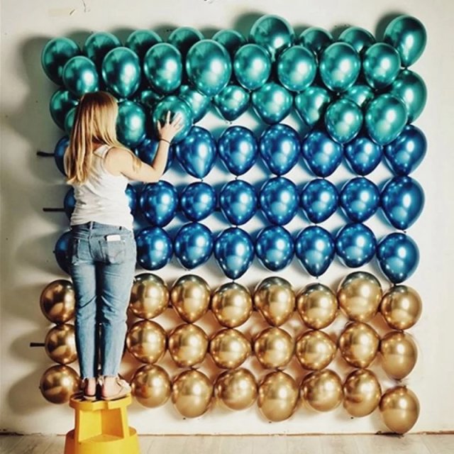 50Pcs Metallic Colored Chrome Balloons with 100Pc Dot Glue 1-图3