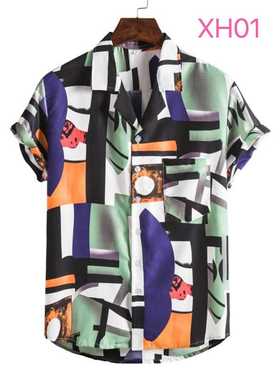 2022 Summer High Quality Men's Printed Single Breasted Lapel