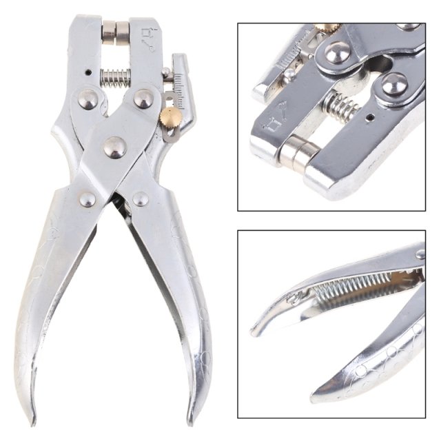 Hole Punch Hand Plier with 100Pcs Grommets Leather Strap Bel - 图3