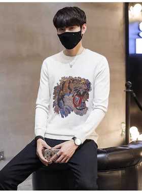 Fall/Winter Men's Sweater Oversized Knit Pullover Youth Hip