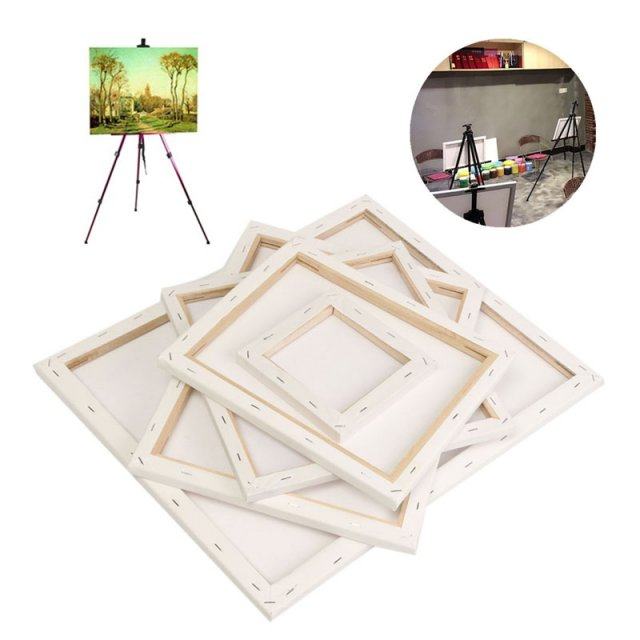 White Blank Square Artist Canvas Wooden Board Frame For Prim - 图2