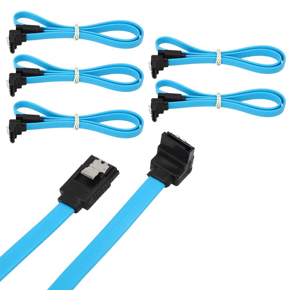 contacteur modulaire 5PCs SATA3.0 Data Cable Elbow Blue 6Gb/ - 图3