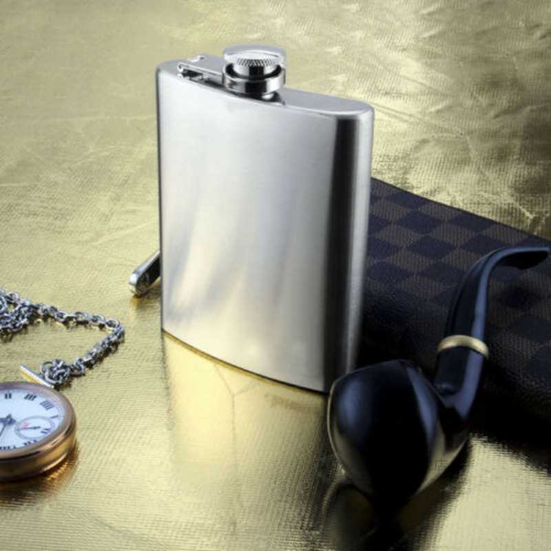 Stainless Steel Hip Flask Liquor Whiskey Alcohol Pocket Wine - 图1