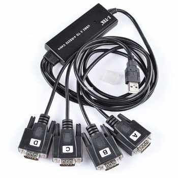 4-ພອດ USB 2.0 ເປັນ 4X RS232 ຕົວປ່ຽນສາຍເຄເບິລ serial Z