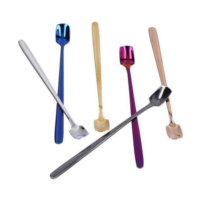 Dessert Spoons Dessert Spoon Shovel Stainless Steel Long Han - 图3