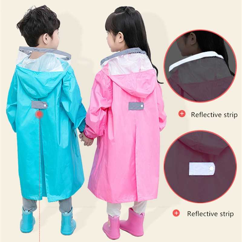 80-140CM waterproof raincoat for children kids baby rain coa - 图0