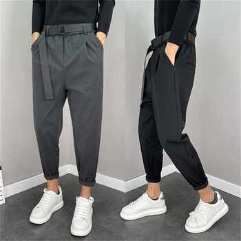 Autumn And Winter Men's wide leg Pants Small Foot Slim Fit N