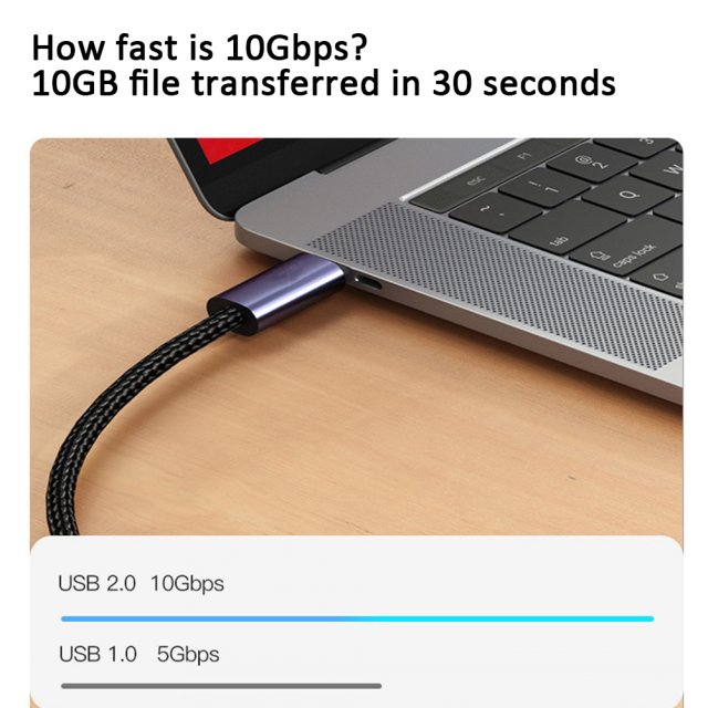 140W Type C PD3.1 Fast Charging Cable Adapter USB C to Type-图1