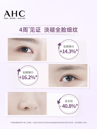 AHC 淡化眼纹小紫管全脸眼霜保湿弹润紧致补水男女官方旗舰店正品 - 图2