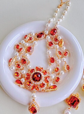 宫廷公主风轻奢夸张珍珠项链