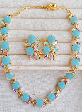 中古款式果冻水波纹锁骨项链