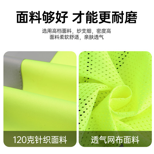 工地建筑施工反光安全背心多口袋汽车维修安保环卫交通执勤工作服 - 图3